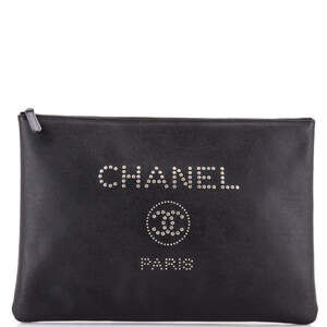 Chanel Deauville Pouch Studded Caviar #239270C14B